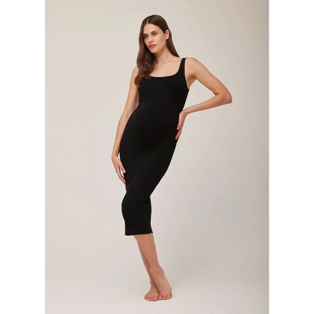 Bumpsuit Squareneck Ribbed Midi Dress